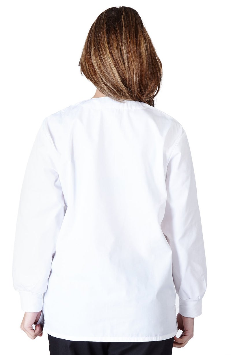 Natural Uniforms Warm Up Scrub Jacket-White-Medium - Image 2
